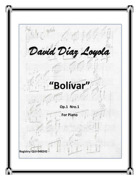 Bolvar Op 1 Nro 1 Sheet Music