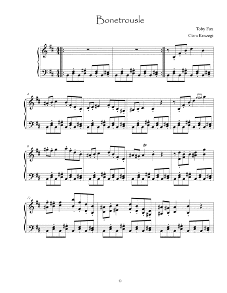 Free Sheet Music Bonetrousle