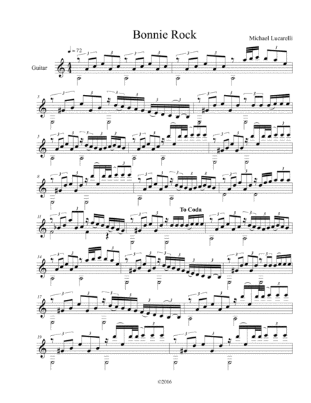 Free Sheet Music Bonnie Rock