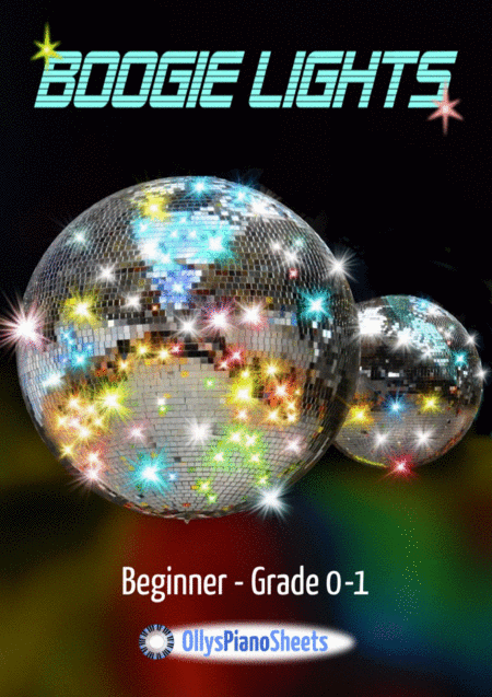 Boogie Lights Disco Pop Solo Piano Sheet Music