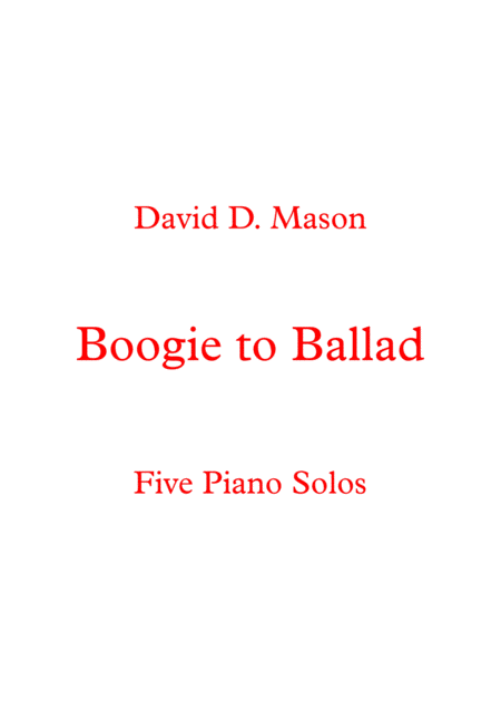 Boogie To Ballad Sheet Music