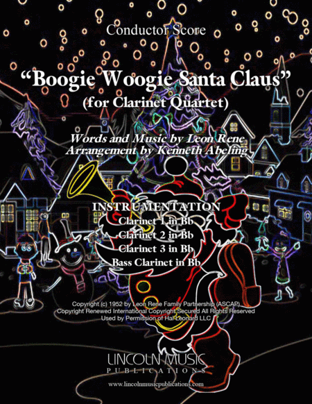 Boogie Woogie Santa Claus For Clarinet Quartet Sheet Music