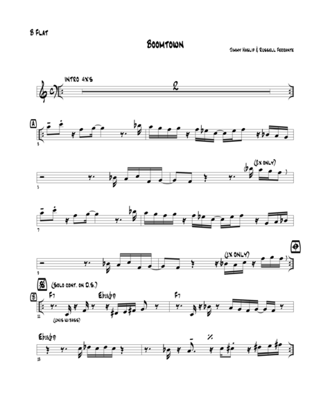 Boomtown Bb Sheet Music