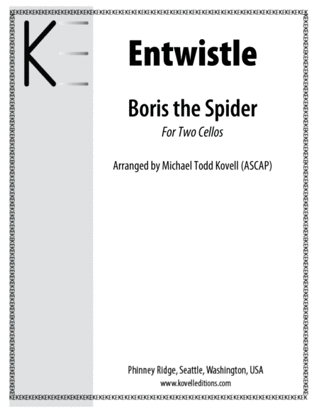 Boris The Spider Sheet Music