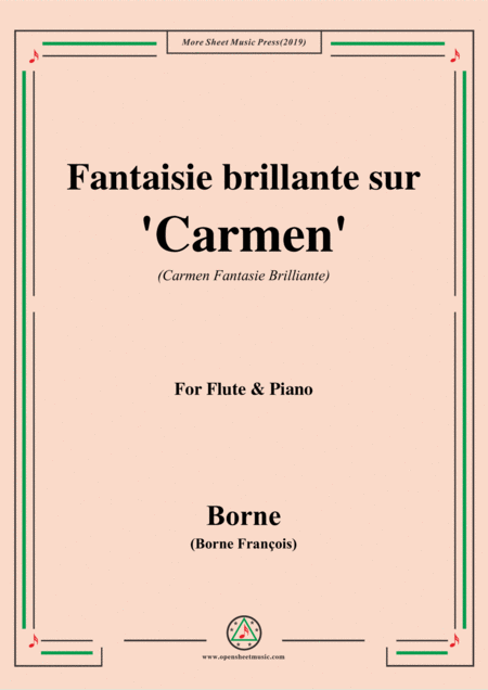 Free Sheet Music Borne Fantaisie Brillante Sur Carmen For Flute Piano