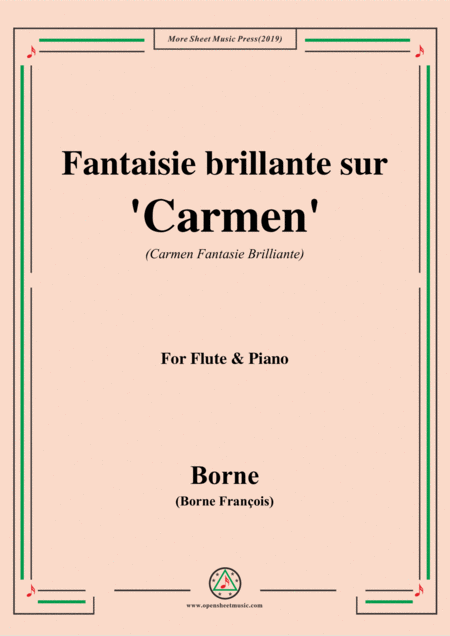 Borne Fantaisie Brillante Sur Carmen For Flute Piano Sheet Music