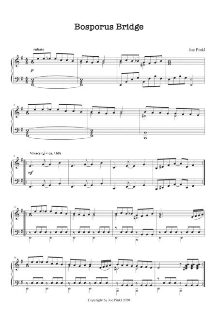 Free Sheet Music Bosporus Bridge