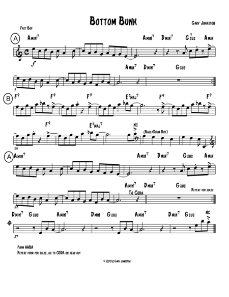 Bottom Bunk Sheet Music