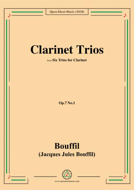 Bouffil Clarinet Trios Op 7 No 1 From Six Trios For Clarinet Sheet Music