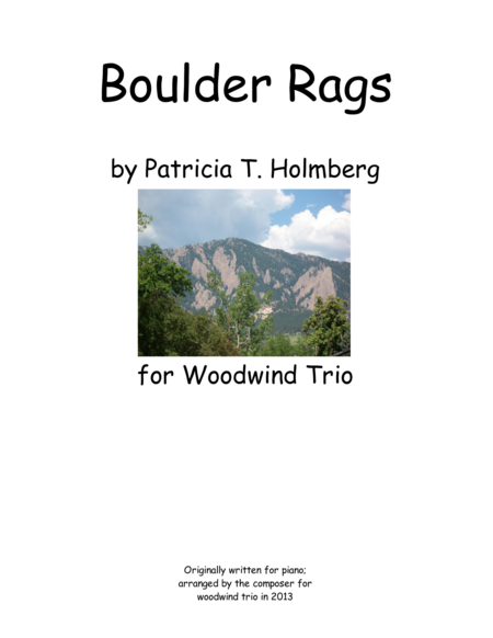 Free Sheet Music Boulder Rags For Woodwind Trio