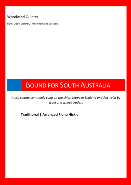 Bound For South Australia Sheet Music