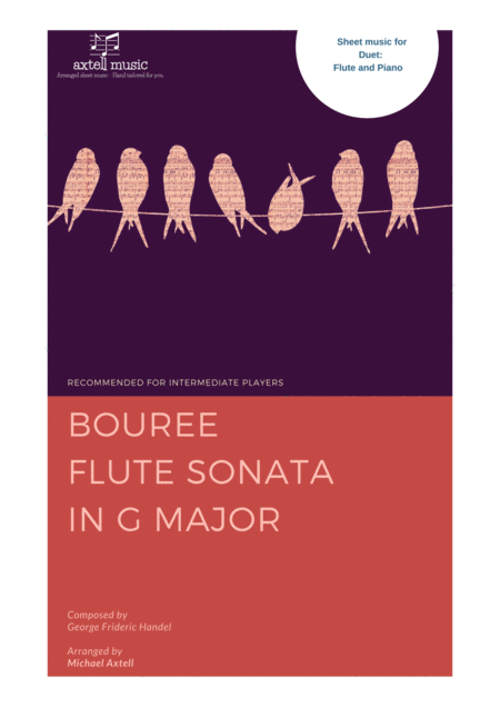 Free Sheet Music Bouree Flute Sonata In G Major