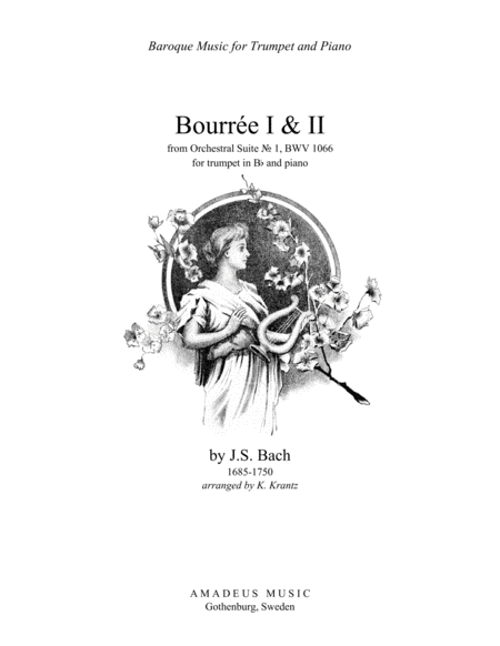 Bourree 1 2 From Suite No 1 Bwv 1066 For Trumpet In Bb And Piano Sheet Music