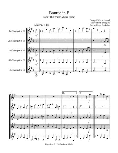 Bourree From Water Music Sheet Music