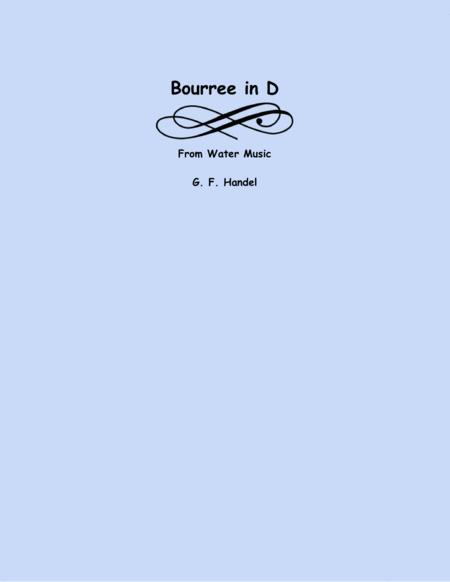 Free Sheet Music Bourree In D From Water Music String Orchestra