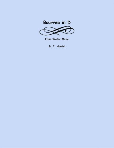 Bourree In D From Water Music String Trio Sheet Music