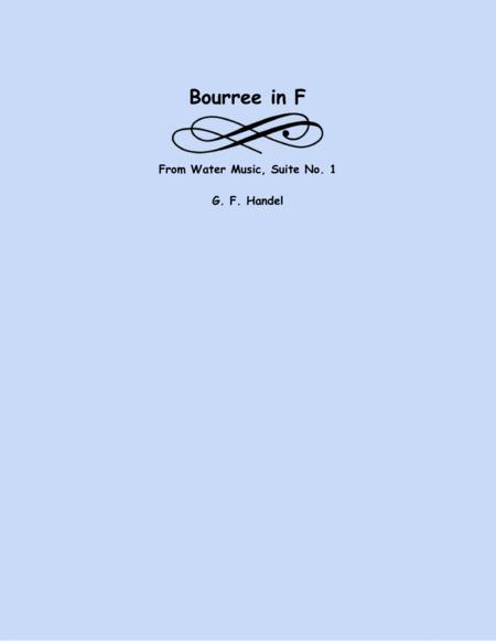 Bourree In F From Water Music Flute Choir Sheet Music