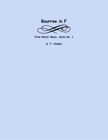 Free Sheet Music Bourree In F Two Violins And Cello