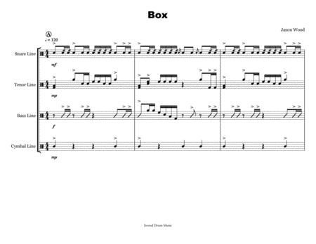 Box Drumline Cadence Sheet Music