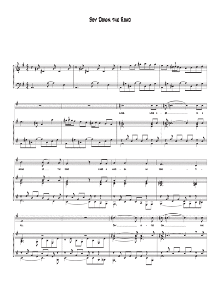 Boy Down The Road Sheet Music