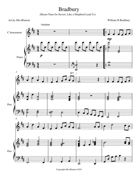 Bradbury Sheet Music