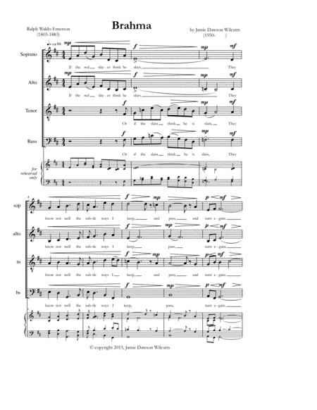 Free Sheet Music Brahma