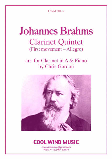 Brahms Clarinet Quintet Op 115 Arr For Clarinet In A And Piano Allegro Sheet Music