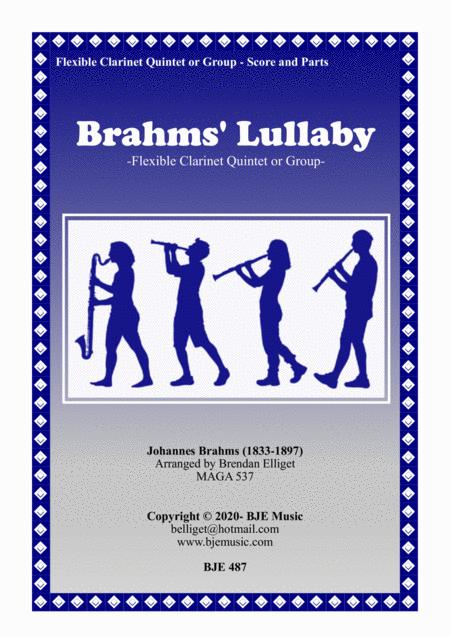 Free Sheet Music Brahms Lullaby Clarinet Quintet Or Group Score And Parts Pdf