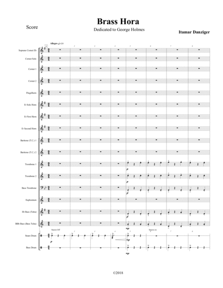 Free Sheet Music Brass Hora