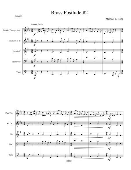 Brass Postlude 2 Sheet Music