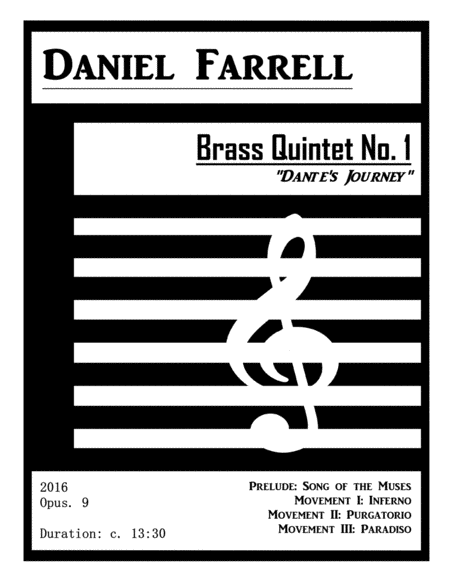 Brass Quintet No 1 Dantes Journey Op 9 Sheet Music