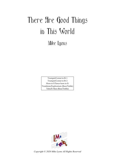 Brass Quintet There Are Good Things In This World Sheet Music