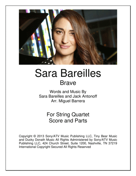 Brave String Quartet Sara Bareilles Sheet Music