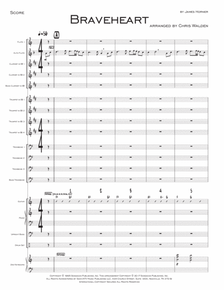 Free Sheet Music Braveheart Main Title