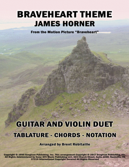 Braveheart Theme Guitar Violin Duet Tablature And Notation Sheet Music