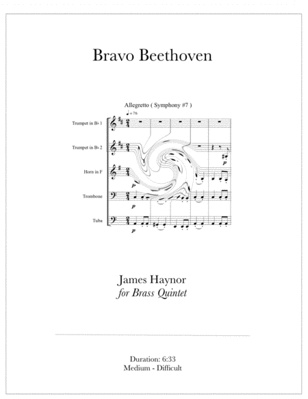 Free Sheet Music Bravo Beethoven For Brass Quintet