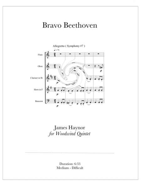 Bravo Beethoven For Woodwind Quintet Sheet Music