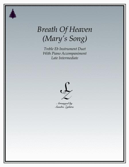 Breath Of Heaven Marys Song Treble Eb Instrument Duet Sheet Music