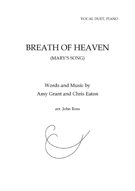 Breath Of Heaven Marys Song Vocal Duet Sheet Music