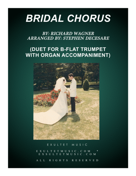 Bridal Chorus Duet For Bb Trumpet Organ Accompaniment Sheet Music