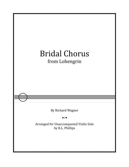 Free Sheet Music Bridal Chorus Unaccompanied Violin Solo