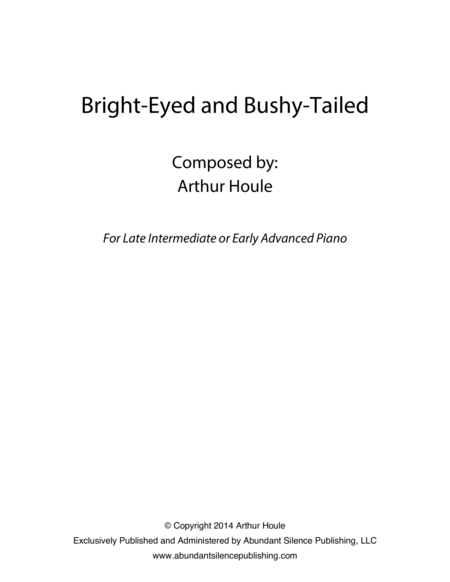 Free Sheet Music Bright Eyed And Bushy Tailed