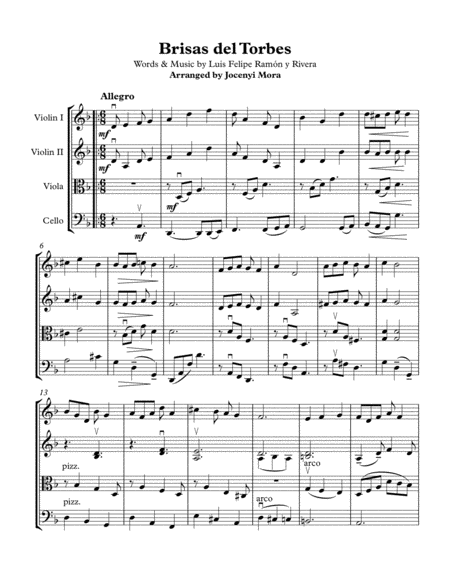 Brisas Del Torbes Sheet Music