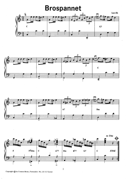 Free Sheet Music Brospannet