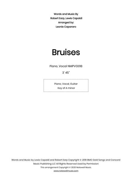 Bruises Pvg A Minor Female Voice Sheet Music