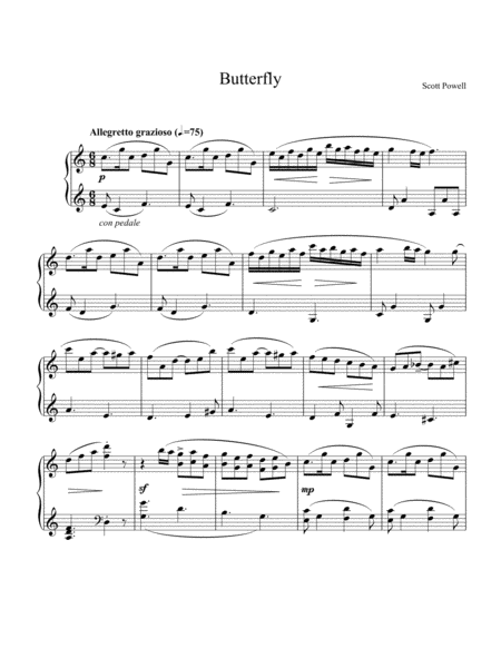 Bubbling Babbling Brook Variation 1 Sheet Music