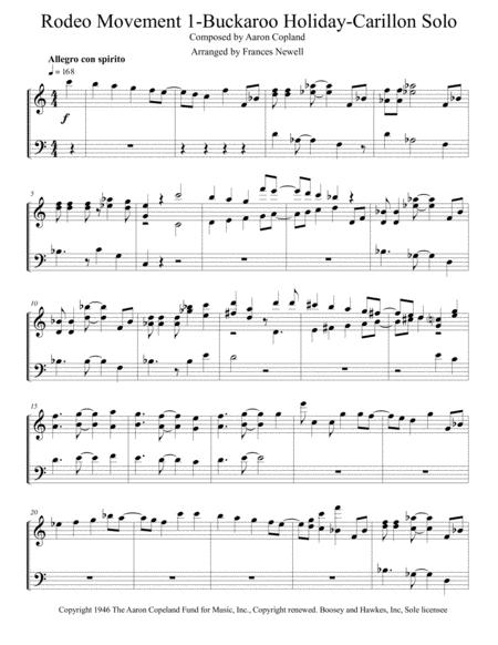 Buckaroo Holiday Rodeo Movement 1 Carillon Solo Sheet Music