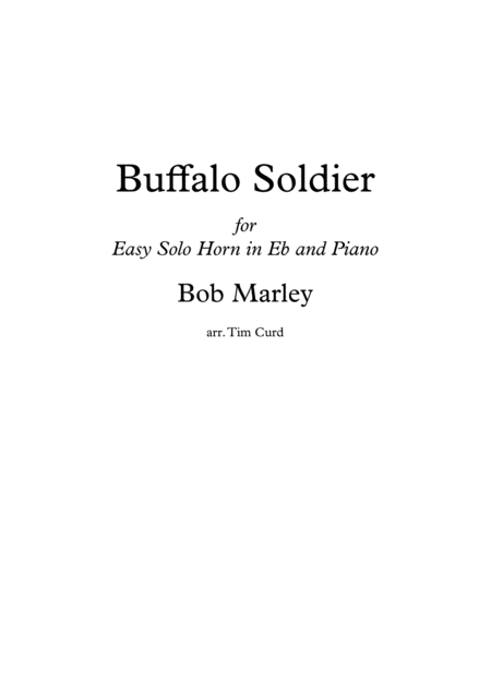 Free Sheet Music Buffalo Soldier For Easy Solo Tenor Saxophone And Piano