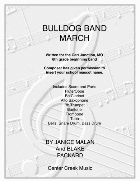 Bulldog Band March Sheet Music