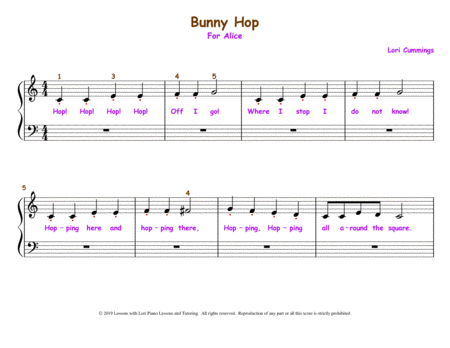 Free Sheet Music Bunny Hop